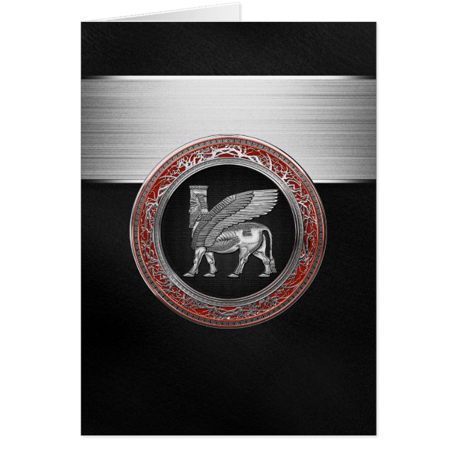 [100] Assyrian Winged Bull - Silver Lamassu (Vorne)