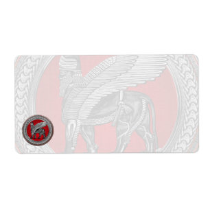 [100] Assyrian Winged Lion: Gold & Black Lamassu