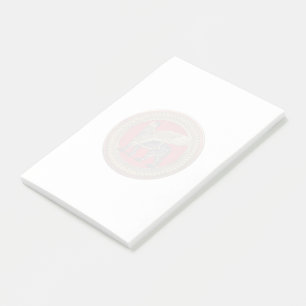 [100] Assyrian Winged Lion: Gold & Black Lamassu Post-it Klebezettel