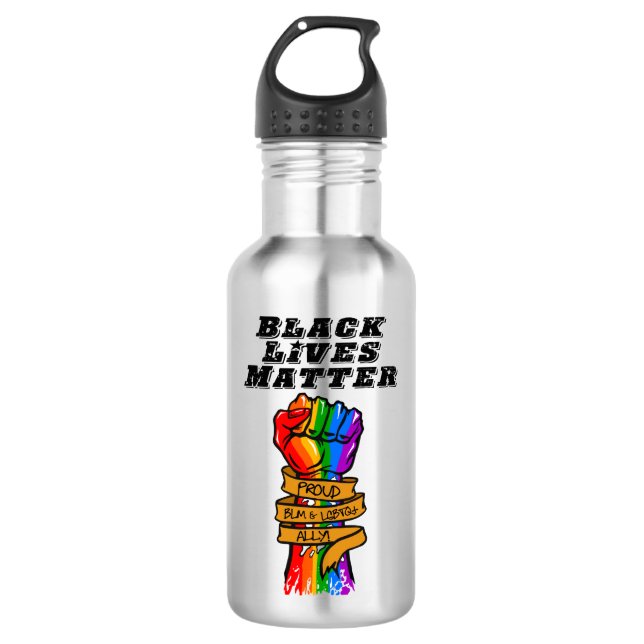 100% auf ACLU Edelstahlflasche (Vorderseite)