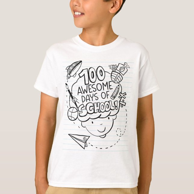 100 Awesome Days Of School T-Shirt (Vorderseite)
