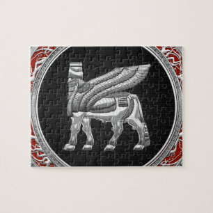 [100] Babylonischer geflügelter Stier [Silber] [3D