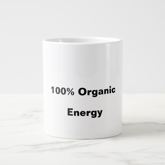 100% Bio Energy-Kaffee-Tasse Jumbo-Tasse (Vorderseite)