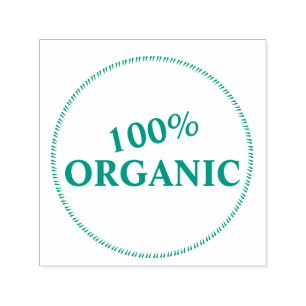 100 % Bio gerahmter Kreis   IHR LOGO grün Permastempel