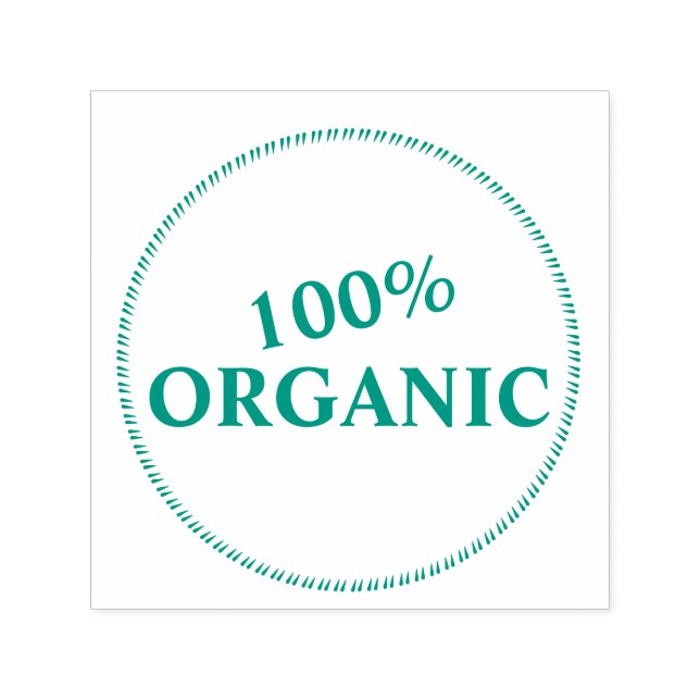 100 % Bio gerahmter Kreis | IHR LOGO grün Permastempel (Design)
