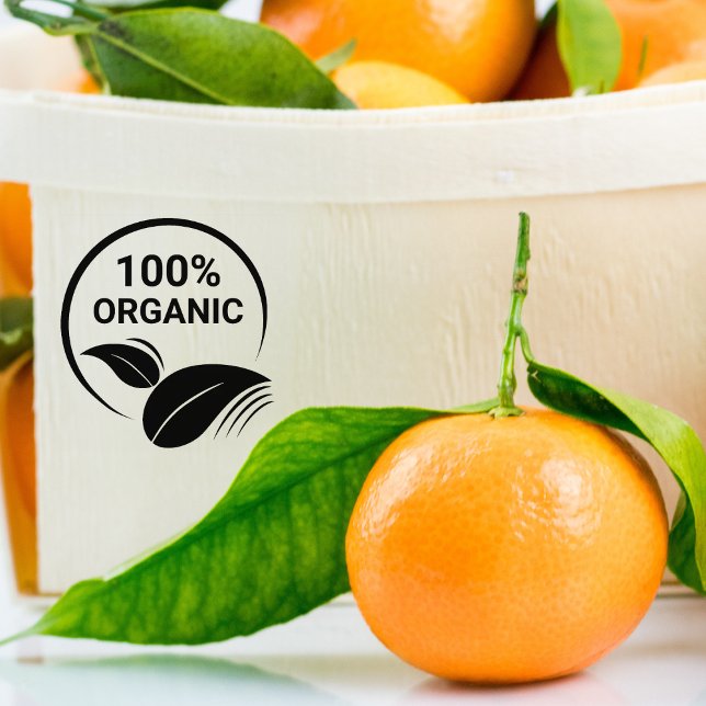 100 % Bio, Ökologisch Gummistempel (Von Creator hochgeladen)