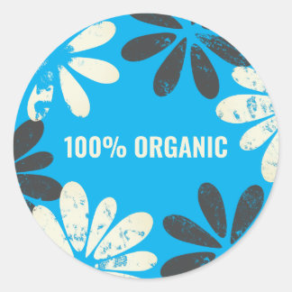 100 % Bio Runder Aufkleber