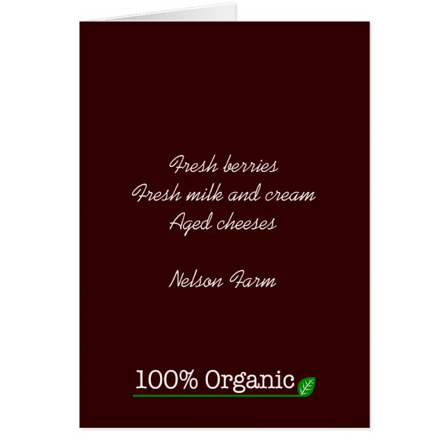 100 % Bio - weißer Text (Vorne)