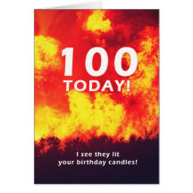 100 Birthday Forest Fire Candle Spaß