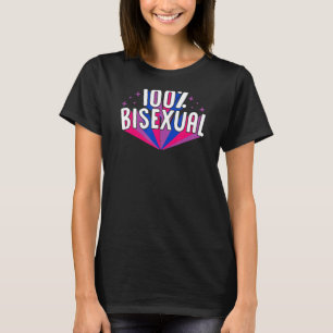 100% Bisexuelle Stolz ästhetische Stil Bi Stuf T-Shirt