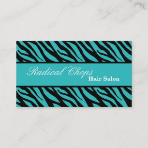 100 Blue Black Zebra Print Motif Carte de visite