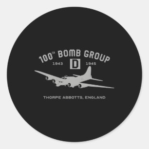 100. Bombenweltkrieg 2 Runder Aufkleber