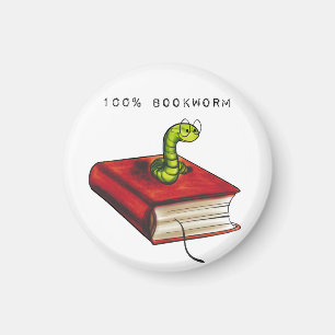 100% Bookworm Magnet