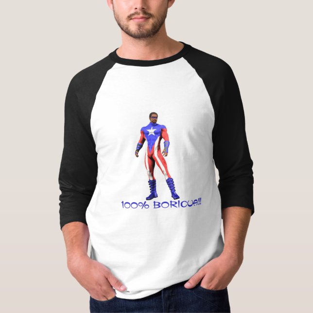 100% BORICUA!! T-Shirt (Vorderseite)