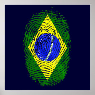 100 % brasilianischer DNA-Fingerabdruck Brasiliens Poster