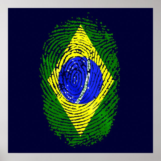 100 % brasilianischer DNA-Fingerabdruck Brasiliens Poster (Vorne)