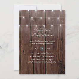 100 Budget RUSTIC Holz Hochzeit lädt zu Umschlägen Einladung