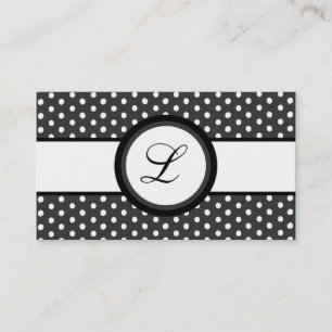 100 Carte de visite Pokadot Polkadot gris