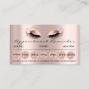 100 Cartes de rappel de rendez-vous Rose Lashes de