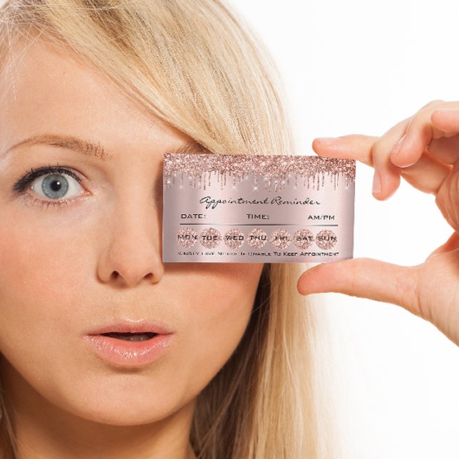 100 Cartes de rappel de rendez-vous Rose Lashes de (Créateur téléchargé)
