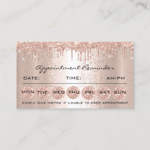 100 Cartes de rappel de rendez-vous Rose Lashes de