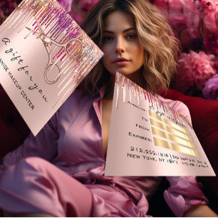 100 Certificat Cadeau Coiffeur Holographe Drips