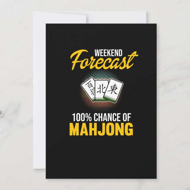 100% Chance auf Mahjong Game Mahjong Spielen Dankeskarte (Vorderseite)