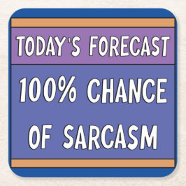 100% Chance auf Sarcasm Rechteckiger Pappuntersetzer