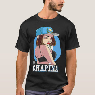100 Chapina Latina Mädchen Guatemala-Flagge Stolz T-Shirt
