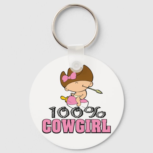 100 % Cowgirl Schlüsselanhänger (Vorderseite)