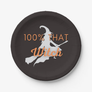 100%, das Rotzunge-Grau-Schwarz-Halloween-Party Pappteller