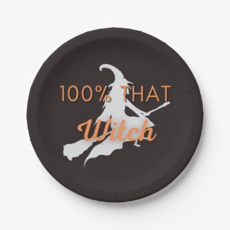 100%, das Rotzunge-Grau-Schwarz-Halloween-Party Pappteller