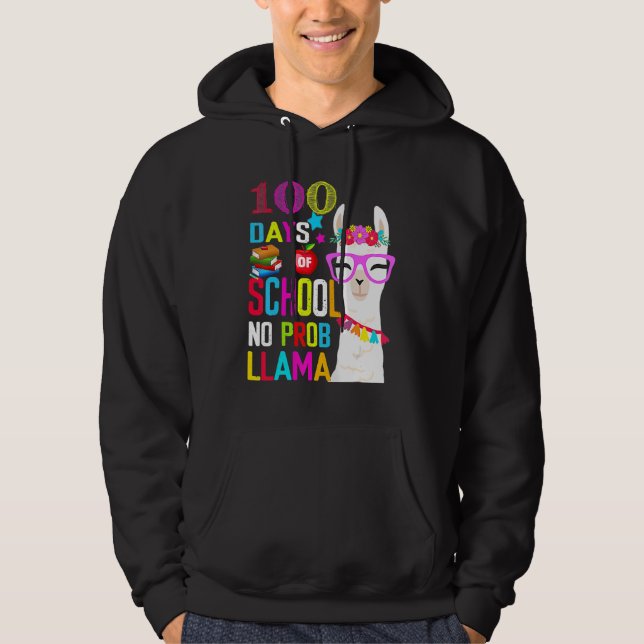 100 Day Of School Long Sleeve Shirt 100th No Probl (Vorderseite)