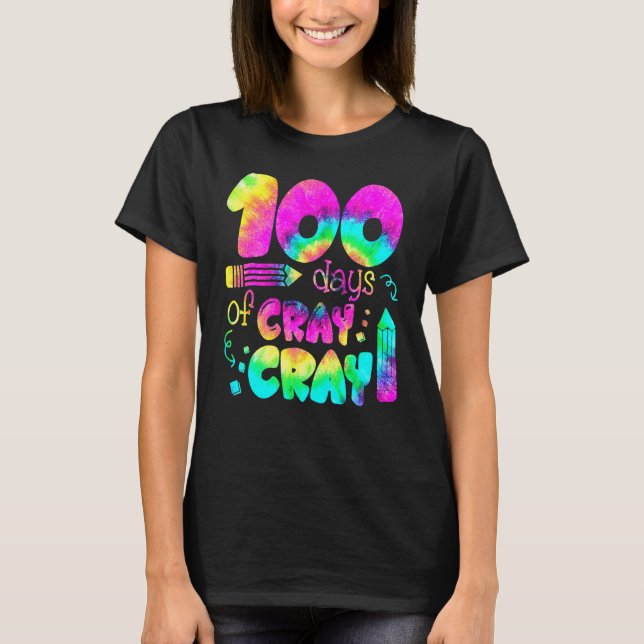 100 Days Cray Cray Buffalo Plaid 100th Day Of Scho T-Shirt (Vorderseite)