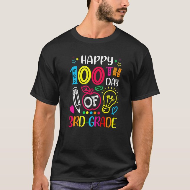 100 days of 3rd Grade 100th day of School Teacher  T-Shirt (Vorderseite)