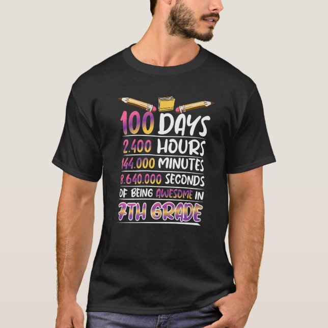 100 Days of being Awesome 7th grade Premium T-Shirt (Vorderseite)