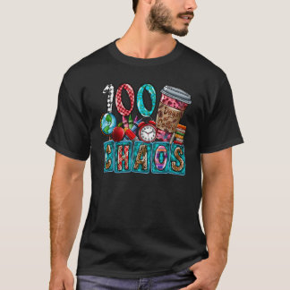 100 Days Of Coffee & Chaos 100th Day Of School Te T-Shirt