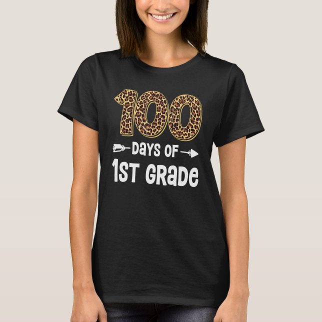 100 Days Of First Grade Teacher Student 100th Day  T-Shirt (Vorderseite)