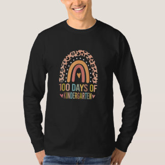 100 Days Of Kindergarten Back To School Teacher Ra T-Shirt
