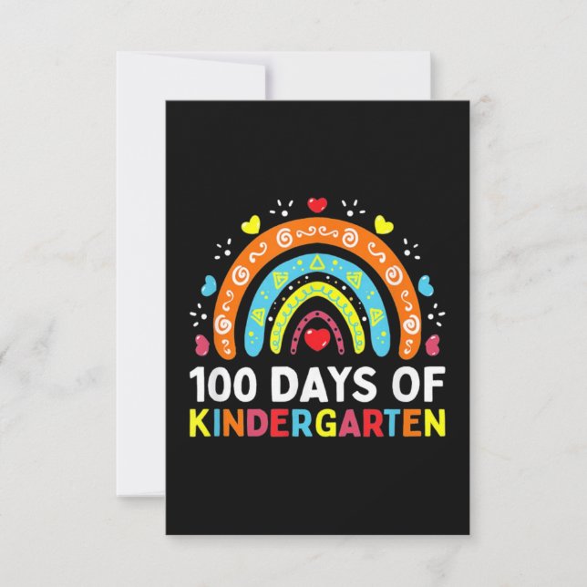 100 Days of Kindergarten Karte (Vorderseite)