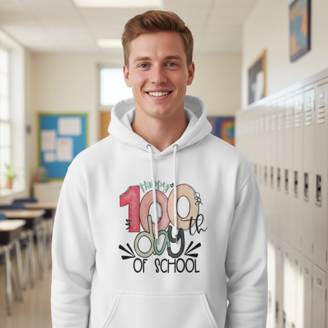 100 Days of School Celebration Basic Hoodie (Von Creator hochgeladen)