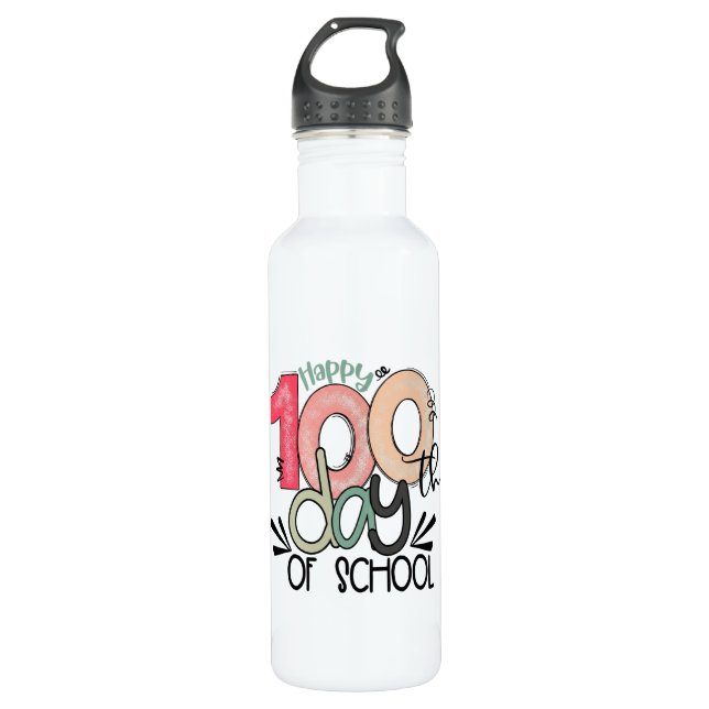 100 days of school celebration gift edelstahlflasche (Vorderseite)