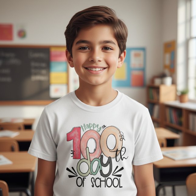 100 Days of School Celebration Kid Basic T-Shirt (Von Creator hochgeladen)