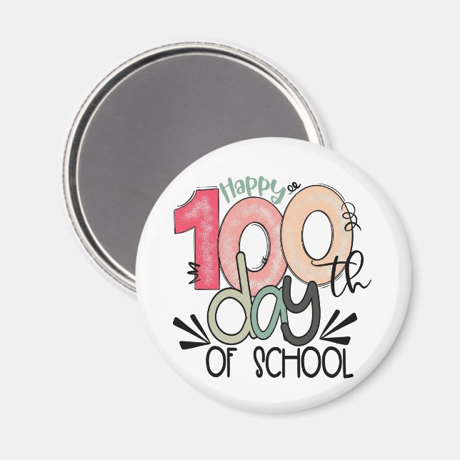 100 days of school celebration  magnet (Vorderseite/Rückseite)
