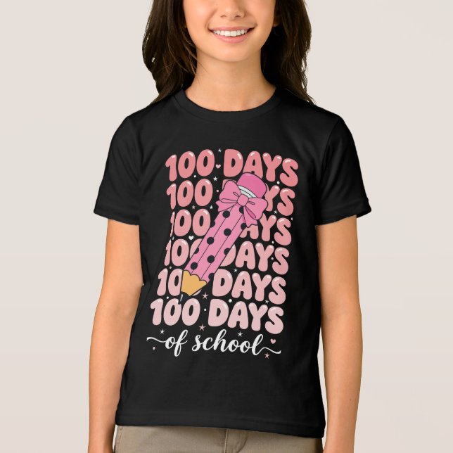 100 days of school celebration Tri-Blend shirt (Vorderseite)
