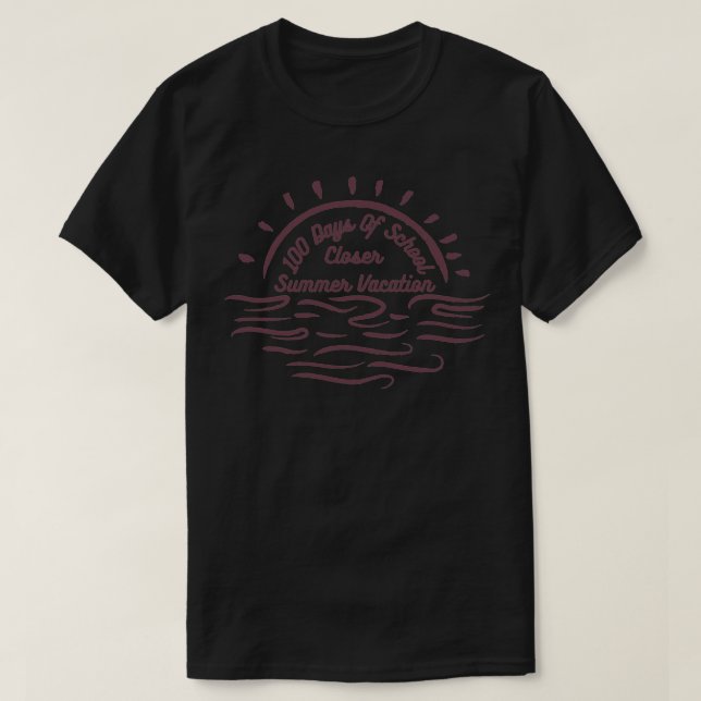 100 Days Of School Closer Summer Vacation 14 T-Shirt (Design vorne)