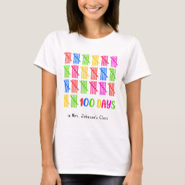 100 Days of School Colorful Tally Mark T-Shirt