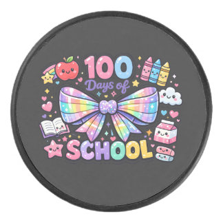 100 Days Of School  Eishockey Puck