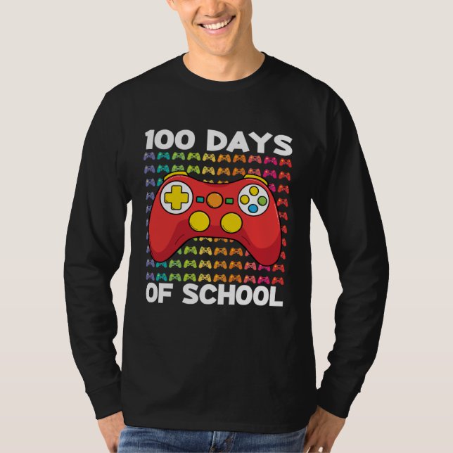 100 Days of School Gamer Boy Costume Outfit Game C T-Shirt (Vorderseite)