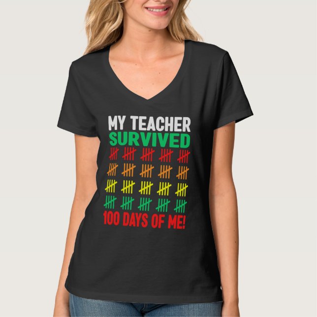 100 Days of School Kids 100th Day of School Costum T-Shirt (Vorderseite)
